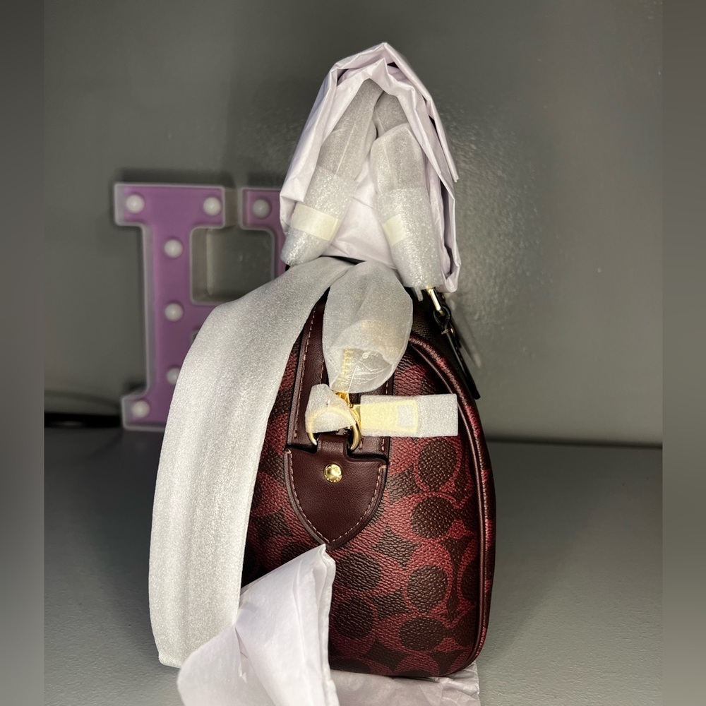 Coach Rowan Satchel Bag In Signature Canvas - Picture 6 of 12